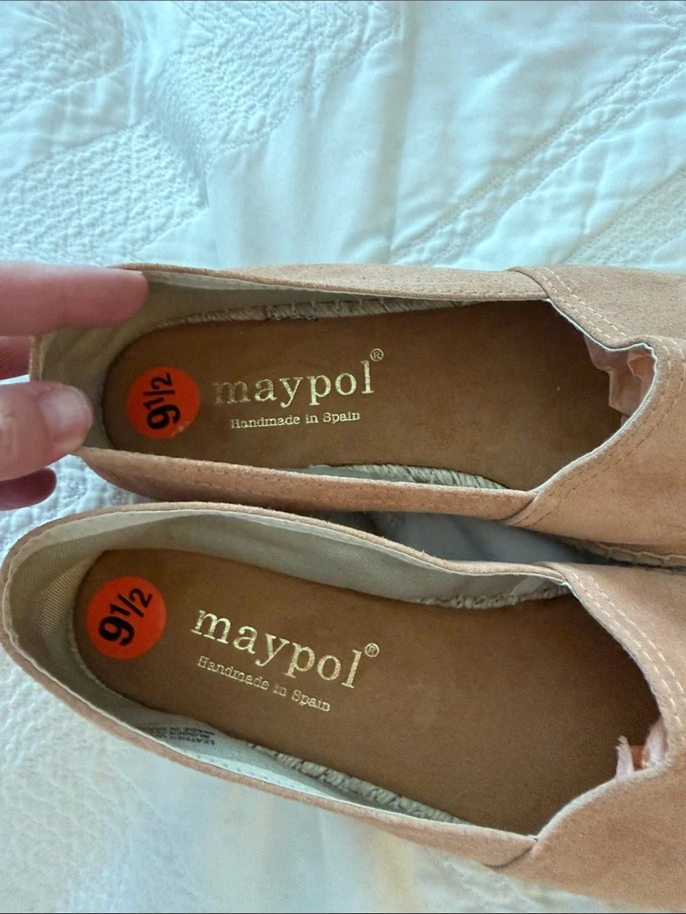 Maypol suede espadrille flats sz 9.5